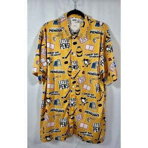 Sobe Promos shirt size XL pittsburgh penguins button up short sleeves